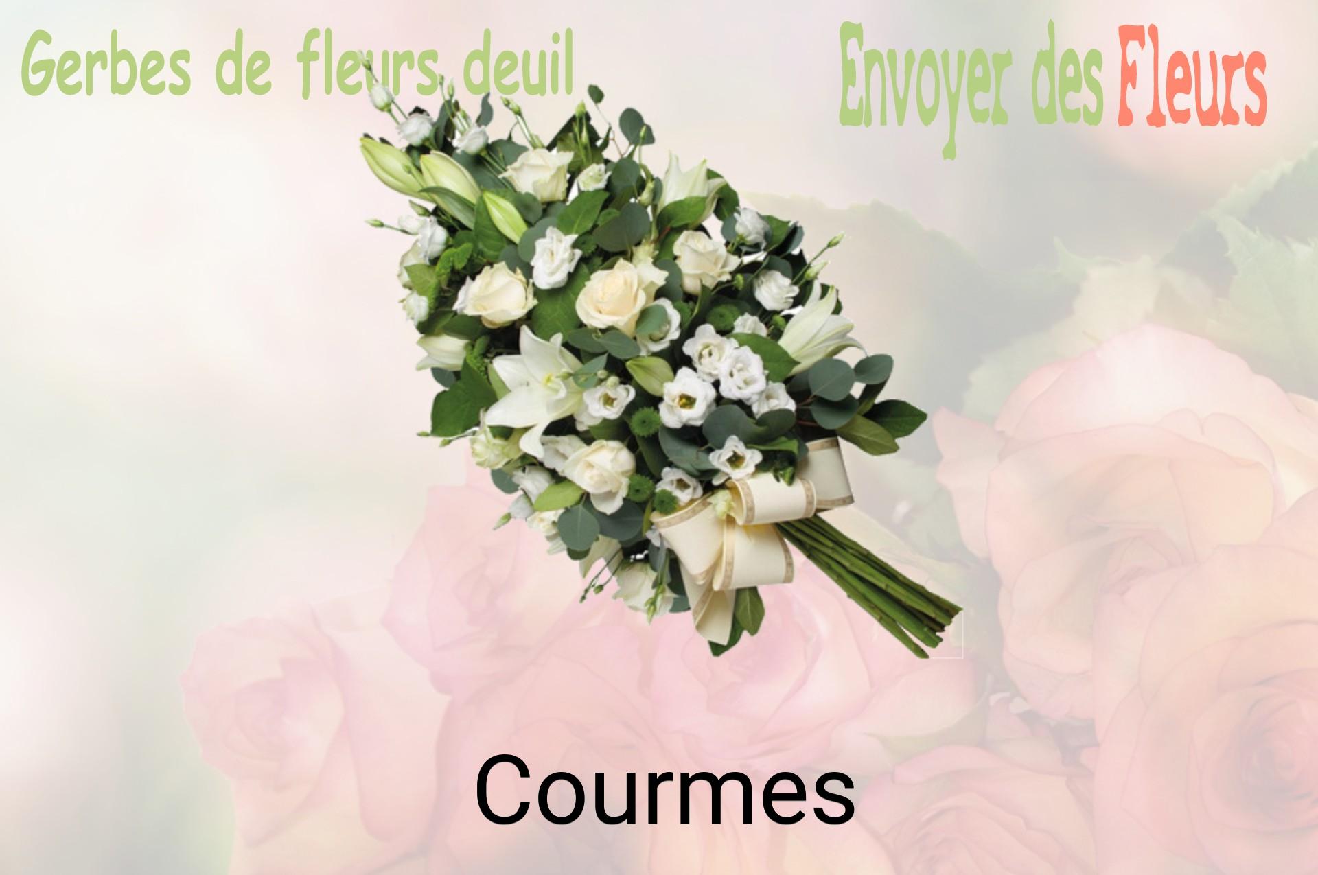 Gerbe de fleurs de deuil livrée à Courmes